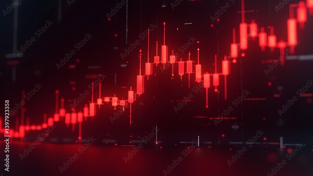 Stock market chart with heartbeat-style lines showing financial data and digital growth Stock market chart with heartbeat-style lines showing financial data and digital growth