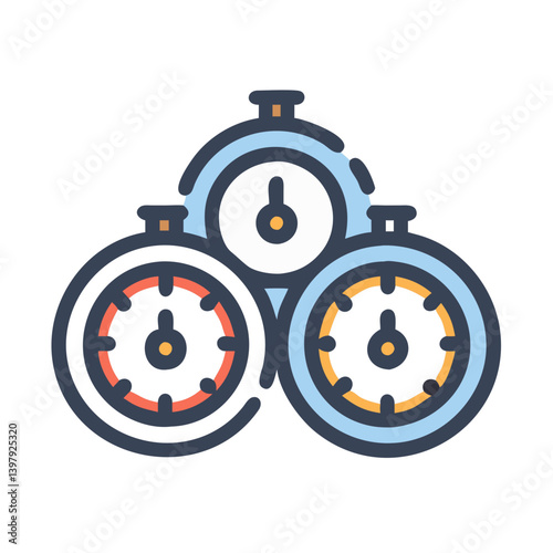  Stylish Triple Dial Chronograph Graphic