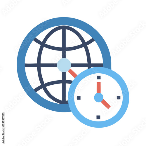  Chic World Time Clock Illustration