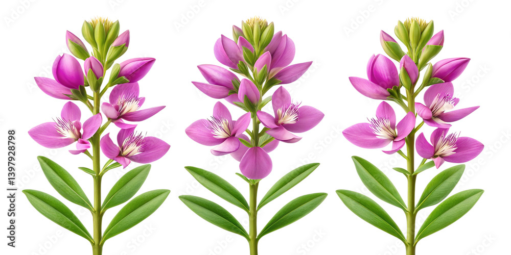 Myrtle-Leaf Milkwort (Polygala myrtifolia) Flowers Isolated on White with Clipping Path
Polygala myrtifolia Bloom – Transparent Background Botanical Cutout for Design Projects Myrtle-Leaf Milkwort (Polygala myrtifolia) Flowers Isolated on White with Clipping Path
Polygala myrtifolia Bloom – Transparent Background Botanical Cutout for Design Projects
