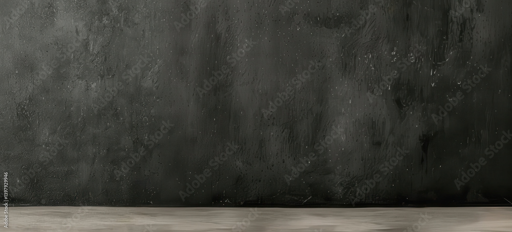 Background of textured dark wall with light colored floor creates minimalist backdrop Background of textured dark wall with light colored floor creates minimalist backdrop