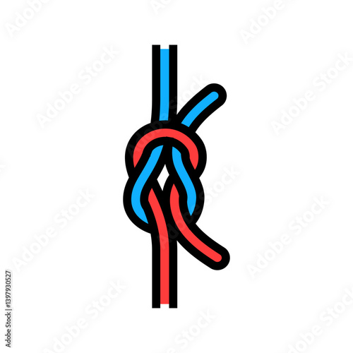 square knot nautical color icon vector illustration