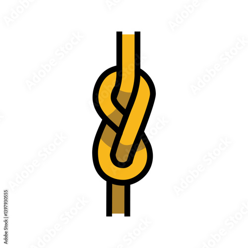 figure eight nautical knot color icon vector illustration