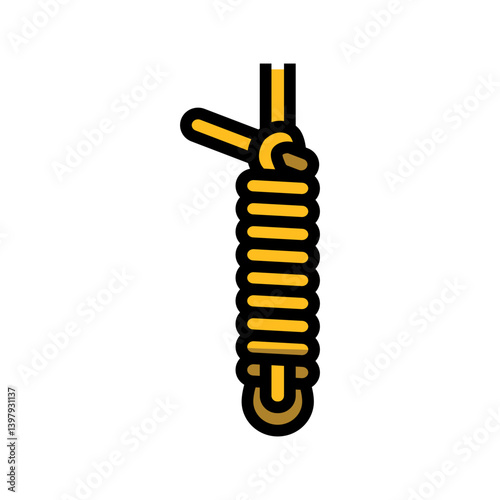 heaving line knot nautical color icon vector illustration