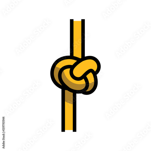 stopper knot nautical color icon vector illustration