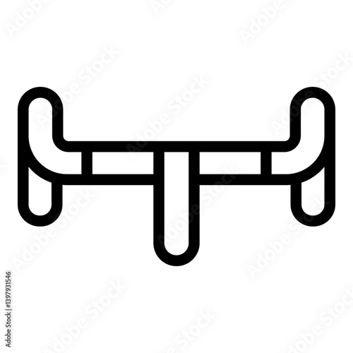 Bike handlebar icon. Vector line icon