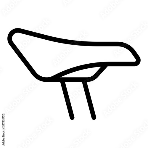 Bike saddle icon. Vector line icon