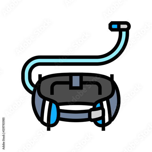 hydration belt nordic walking color icon vector illustration