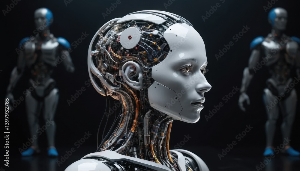 Futuristic robotics human-machine interaction Futuristic robotics human-machine interaction