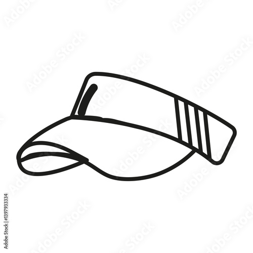 Isolated outline snapback on white background