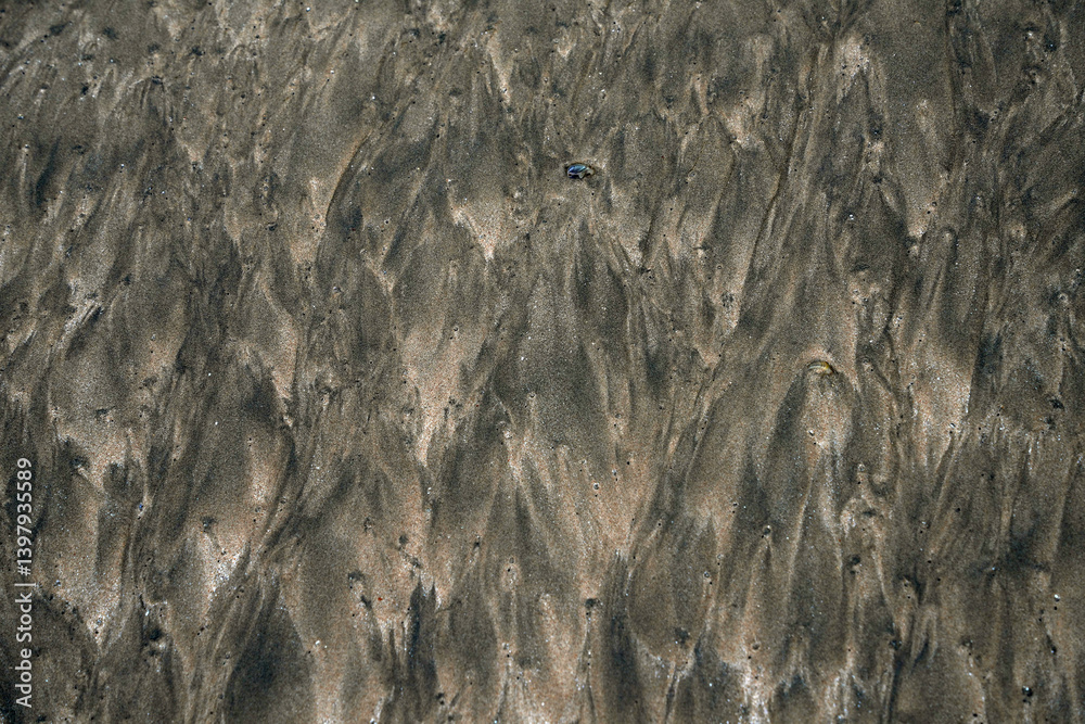 Abstract background pattern of the sand on a tropical beach