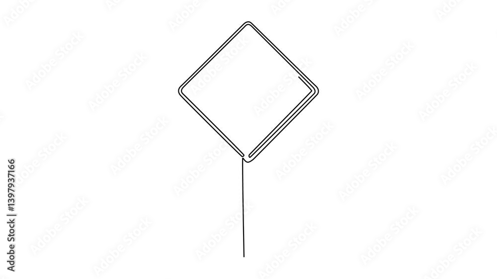 Road markings concept. Single line draw design. Full length animation illustration. High quality 4k footage Road markings concept. Single line draw design. Full length animation illustration. High quality 4k footage