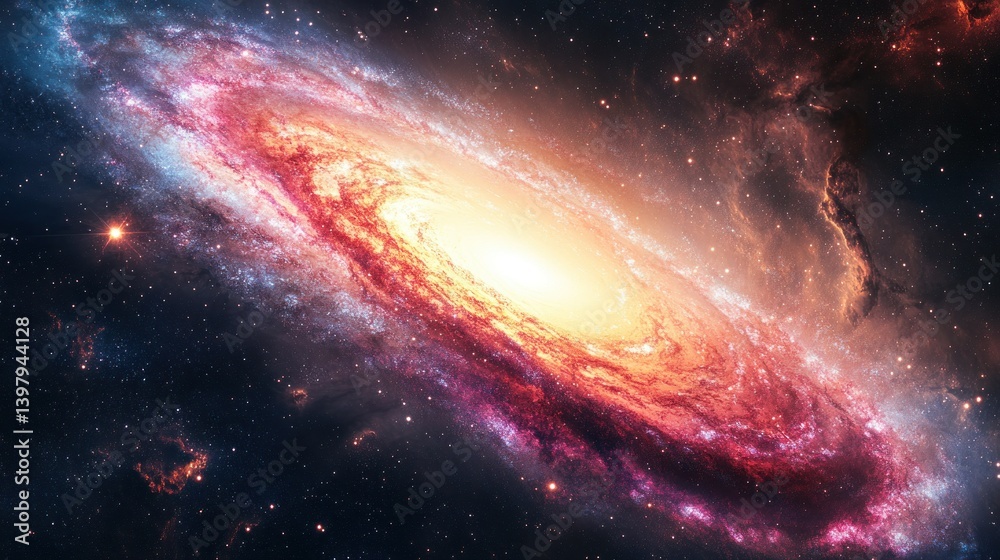 Obraz premium Cosmic spiral galaxy