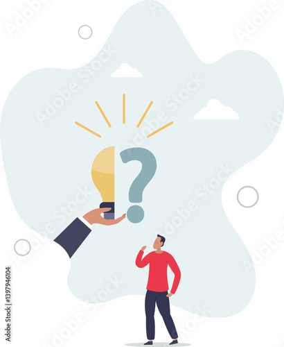 Business problem, idea, decision making and solution, job and career path concept.flat character life .
