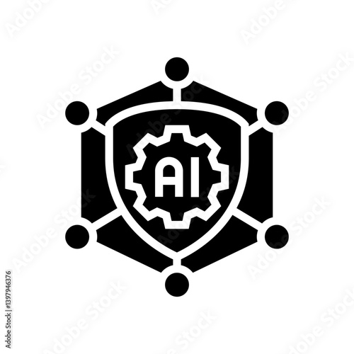 trustworthy ai ethical glyph icon vector illustration