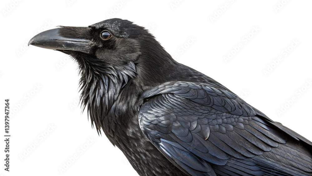 raven on white background raven on white background