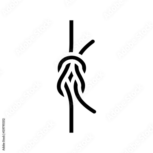square knot nautical glyph icon vector illustration