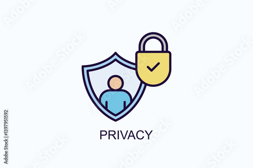 Privacy Icon Or Logo Isolated Illustration