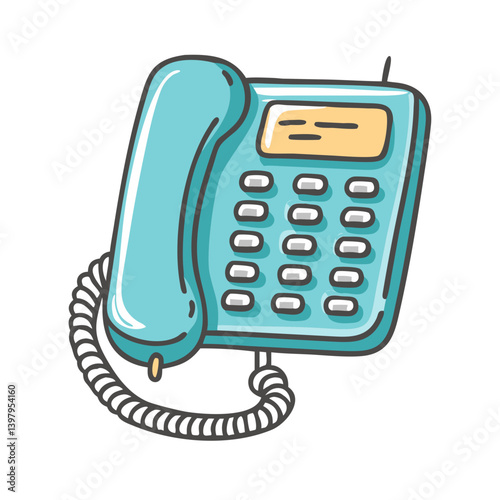 office phone icon, office phone vector illustration-simple illustration of office phone, perfect for office phone logos and icons