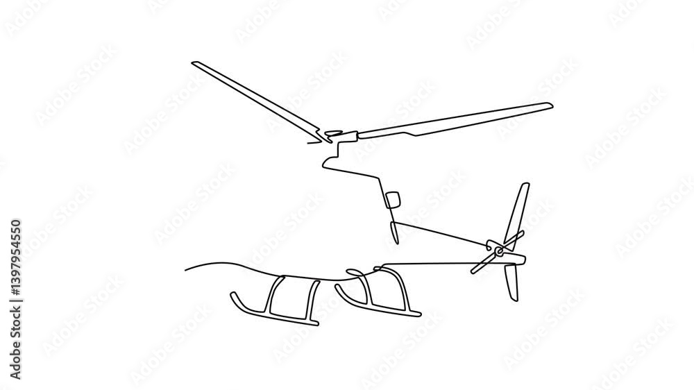 Air transport concept. Single line draw design. Full length animation illustration. High quality 4k footage Air transport concept. Single line draw design. Full length animation illustration. High quality 4k footage