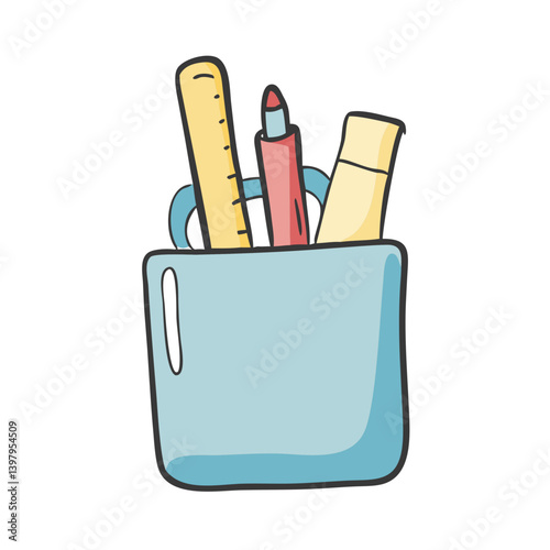 pen holder icon, pen holder vector illustration-simple illustration of pen holder, perfect for pen holder logos and icons