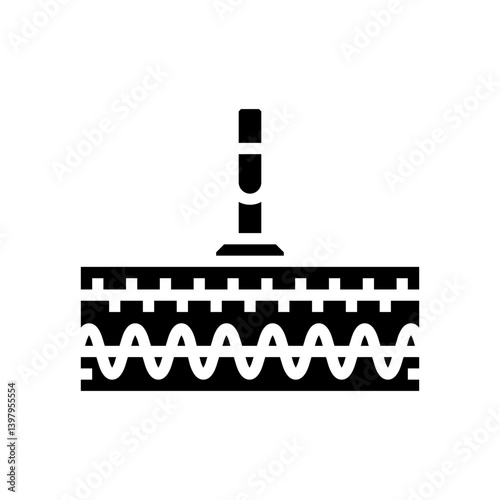 snow blower tractor glyph icon vector illustration