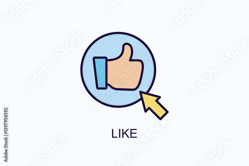 Like Icon Or Logo Isolated Illustration