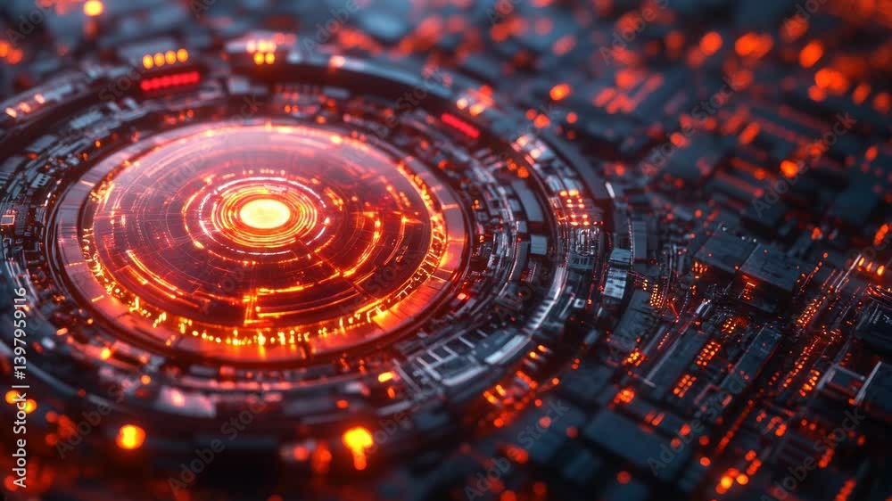 Exploring a futuristic digital landscape with glowing circuits and vibrant energy patterns Exploring a futuristic digital landscape with glowing circuits and vibrant energy patterns