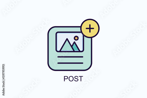 Post Icon Or Logo Isolated Illustration