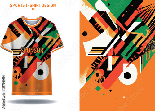 Sports jersey and t shirt background design