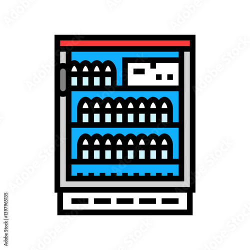 vaccine cold storage color icon vector illustration