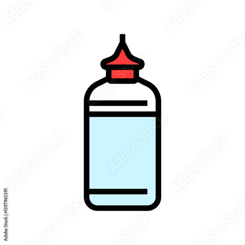 vaccine dropper color icon vector illustration