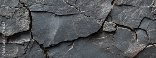 Dark Gray Stone Texture with Fractures