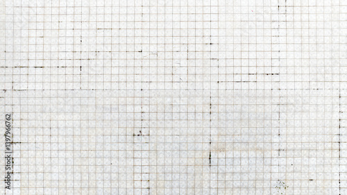Obraz na płótnie Aerial perpendicular view of a floor with white tiles. Ideal for texture, pattern and background w salonie