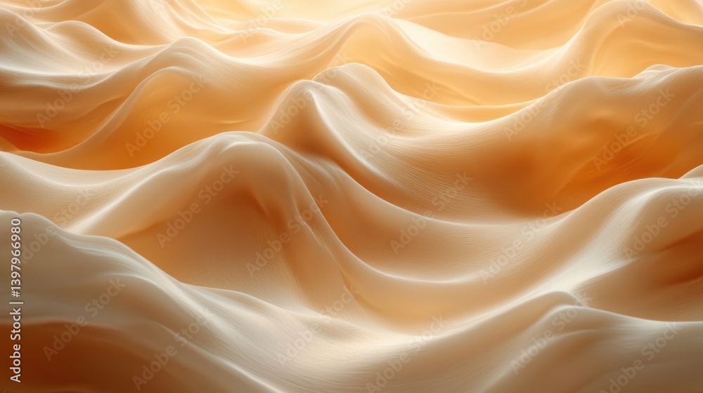 Fototapeta premium Soft, flowing fabric in warm tones