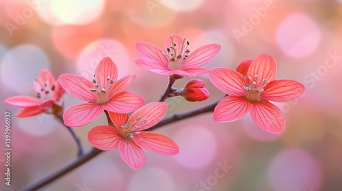 Wallpaper Mural Delicate pink blossoms in soft focus (2) Torontodigital.ca