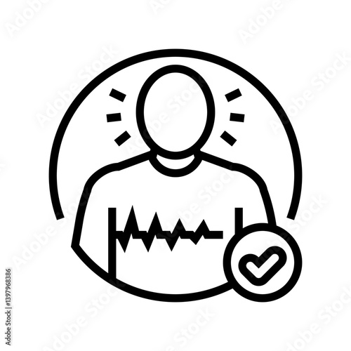 stay calm first aid line icon vector illustration
