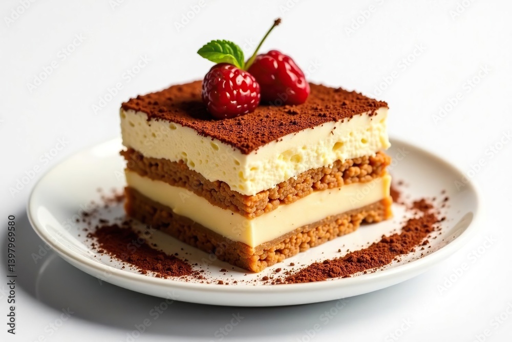 Individual tiramisu portion, rich cocoa dusting, creamy texture , confectionery, indulgence Individual tiramisu portion, rich cocoa dusting, creamy texture , confectionery, indulgence