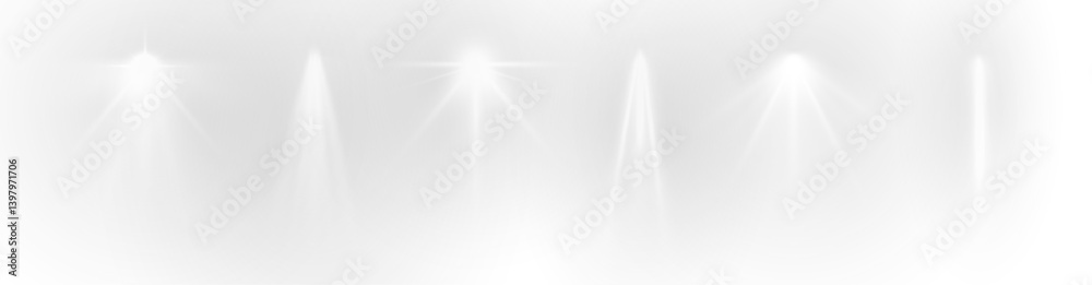 Stage Spotlight Background – White PNG Scene with Glowing Light Beam