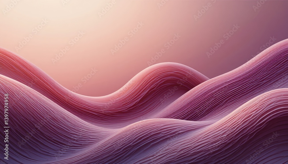 Fototapeta premium Dynamic abstract waves digital art studio background image soft gradient colors close-up view fluid motion concept for visual impact