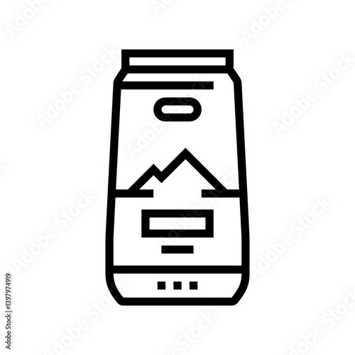 chalk rock climbing line icon vector illustration