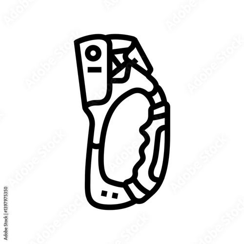 ascenders rock climbing line icon vector illustration