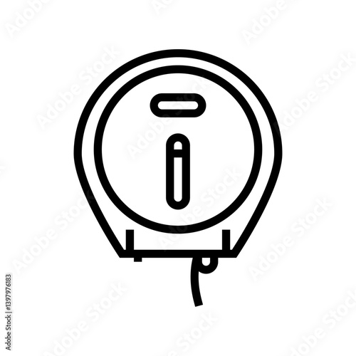 toilet paper dispenser line icon vector illustration