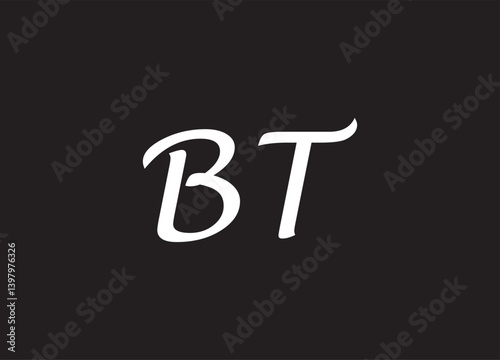 BT letter logo and initial logo design