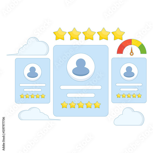 employee or worker recruitment concept. selecting the best job candidate. recruitment for vacant position. job applicant information. flat style design illustration in background.
