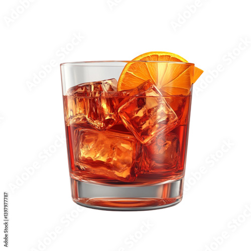 Wallpaper Mural Refreshing Negroni Cocktail with Orange Garnish Torontodigital.ca