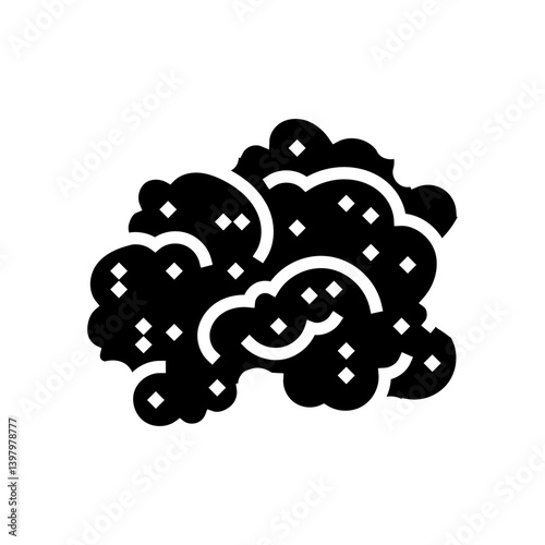 dust cloud cement concrete glyph icon vector illustration