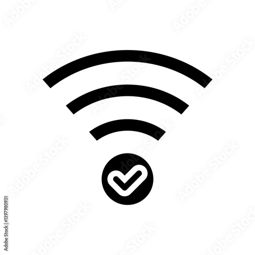 wifi available information glyph icon vector illustration