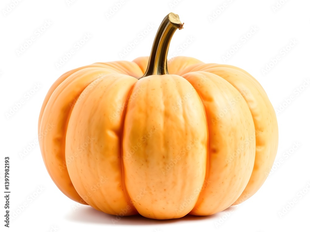 Fresh Pumpkin Isolated on White Background – High-Resolution Autumn Vegetable Image Fresh Pumpkin Isolated on White Background – High-Resolution Autumn Vegetable Image