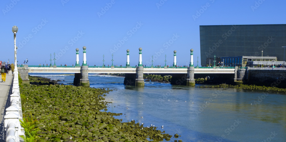 Urumea River in the city of Donostia-San Sebastián, Euskadi